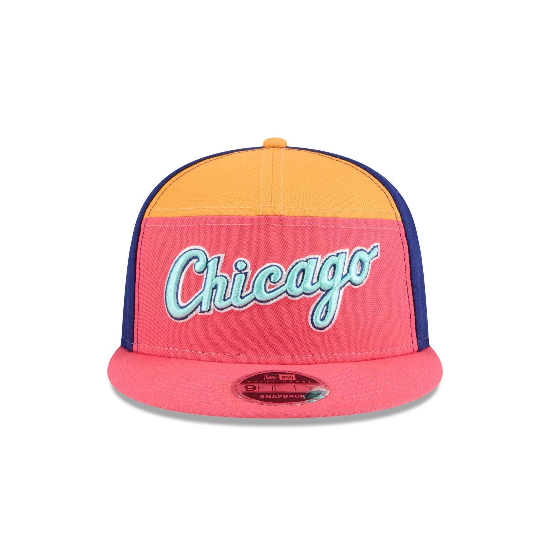 Chicago White Sox Coral 9FIFTY Split Panel Snapback Hat Male Product Image