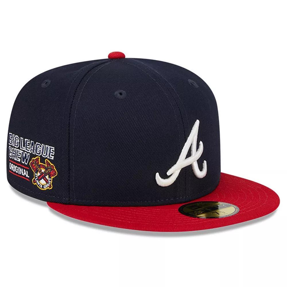 Men's New Era Navy Atlanta Braves Big League Chew Team 59FIFTY Fitted Hat, Size: 7 1/2, Blue Product Image