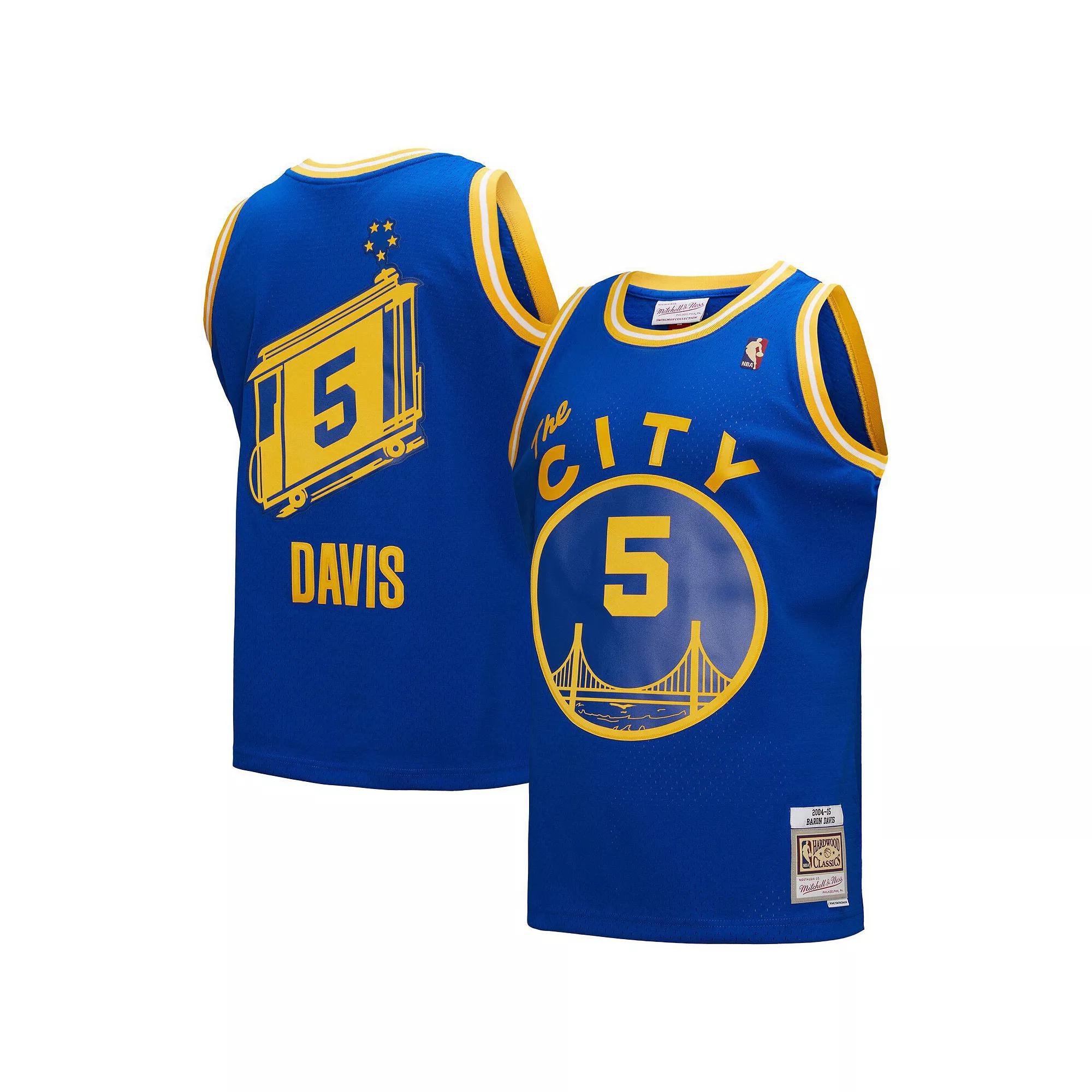 Men's Mitchell & Ness Baron Davis Royal Golden State Warriors Hardwood Classics 2004/05 Swingman Jersey, Size: Medium, Blue Product Image