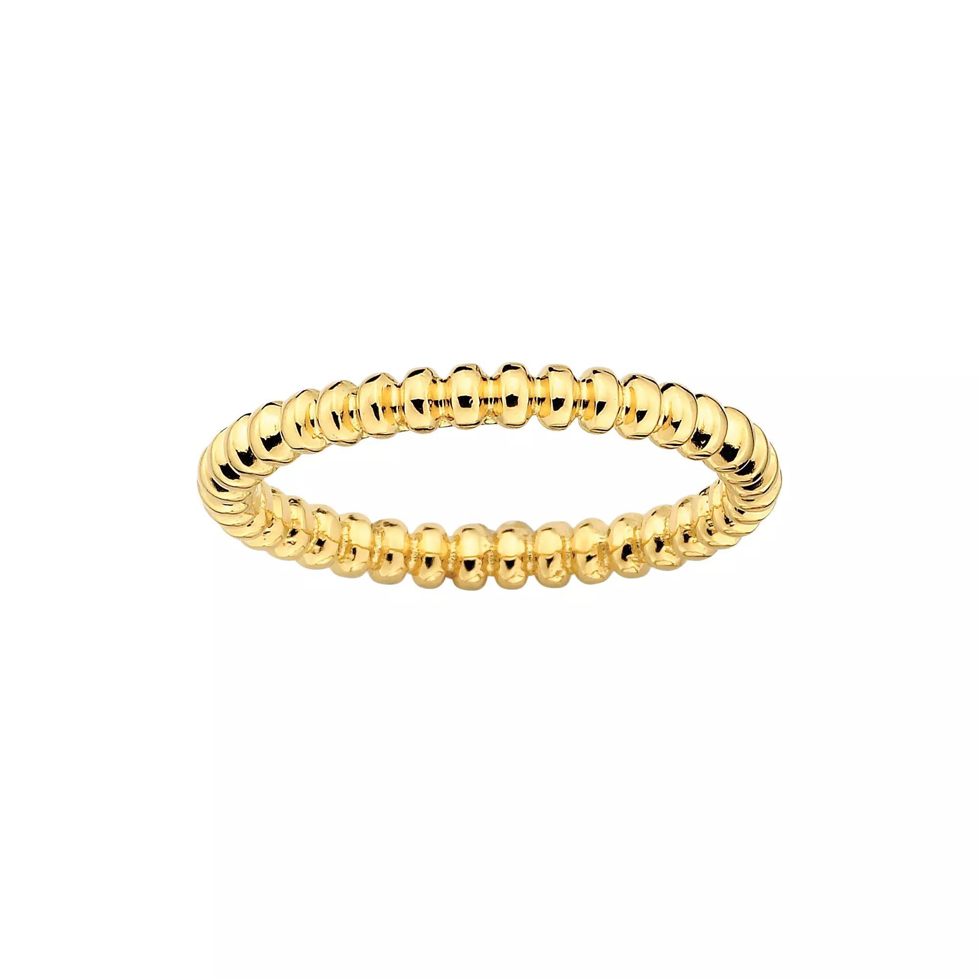 Stacks & Stones 18k Gold Over Silver Beaded Stack Ring, Women's, Size: 6 Product Image