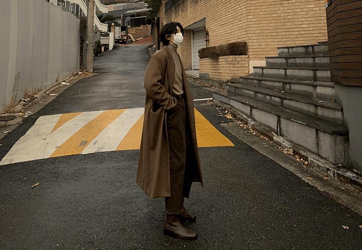 RT No. 6156 BROWN WOOLEN TRENCH COAT Product Image
