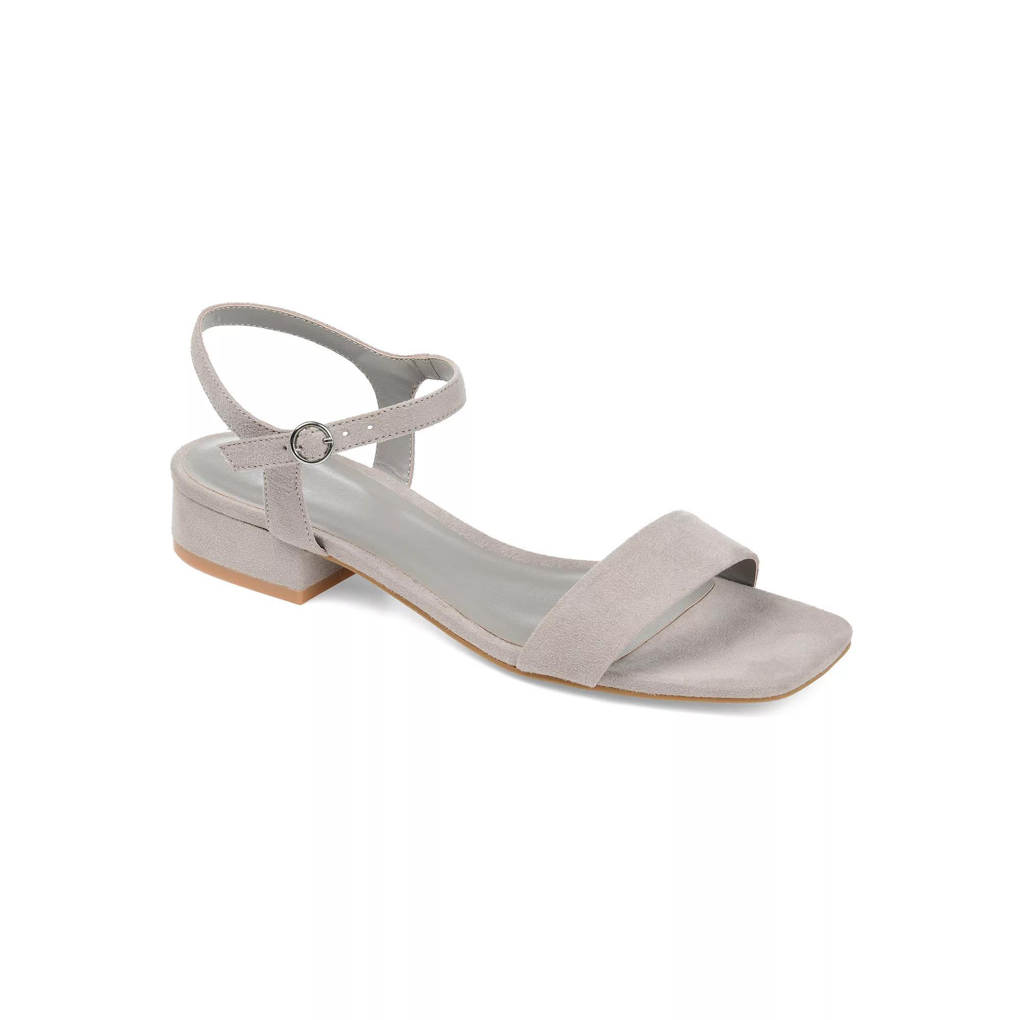 Journee Beyla Women's Block Heel Sandals, Size: 6.5, Gray Product Image