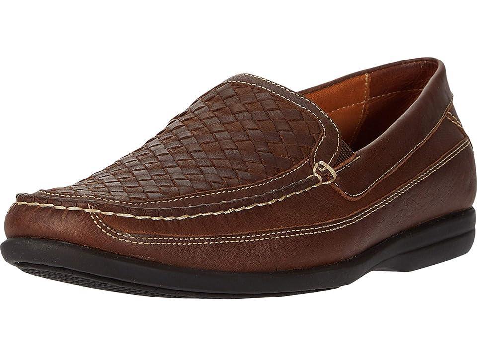 Johnston  Murphy Mens Locklin Woven Leather Slip On Venetian Loafers Product Image