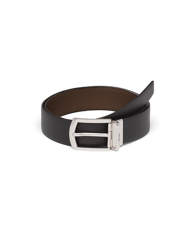 Mens Reversible Saffiano Leather Belt Product Image
