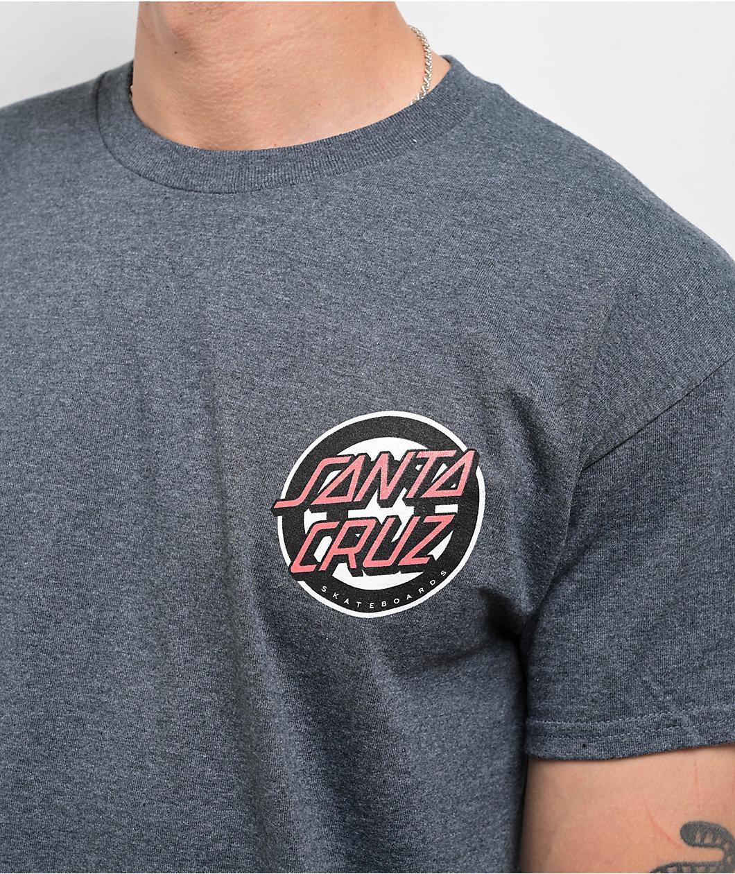 Santa Cruz Roskopp Screaming Target Grey T-Shirt Product Image