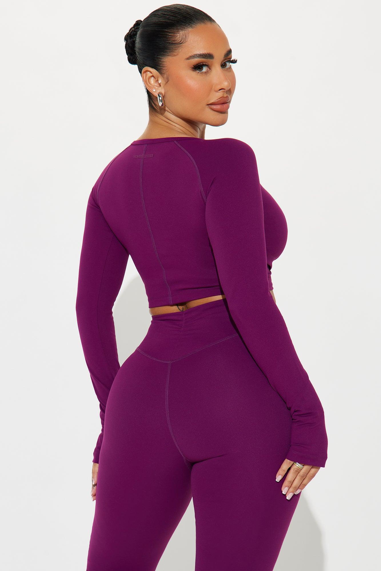 Deep Bend Super Soft Active Top - Plum Product Image