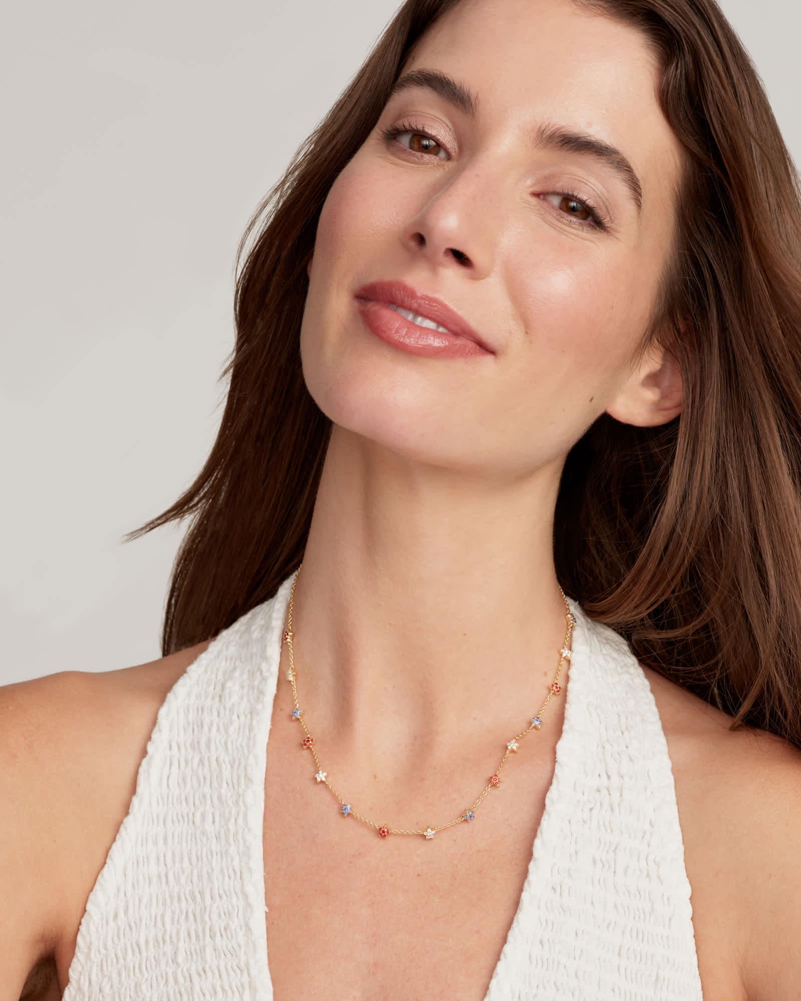 Sierra Star Gold Crystal Strand Necklace Product Image