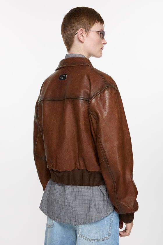 Leather bomber jacket Product Image