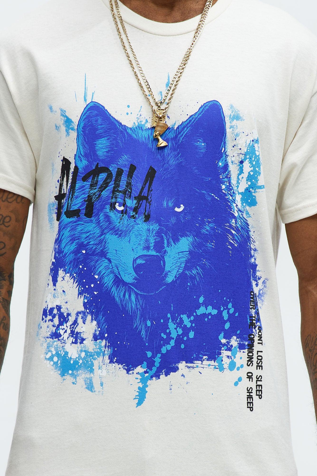Alpha Wolf Short Sleeve Tee - Natural Product Image