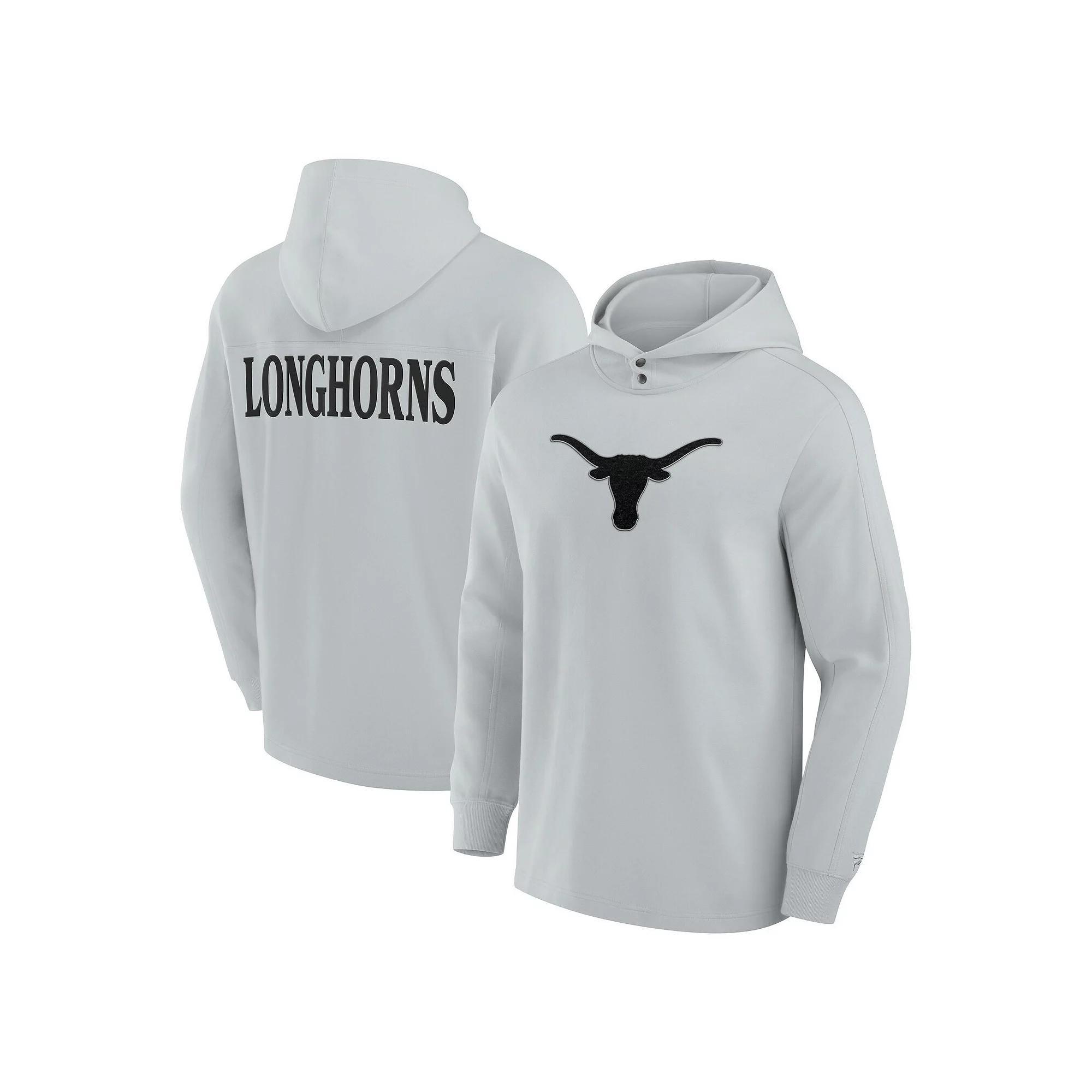 Mens Fanatics Gray Texas Longhorns Blaze Tri-Blend Pullover Hoodie Product Image