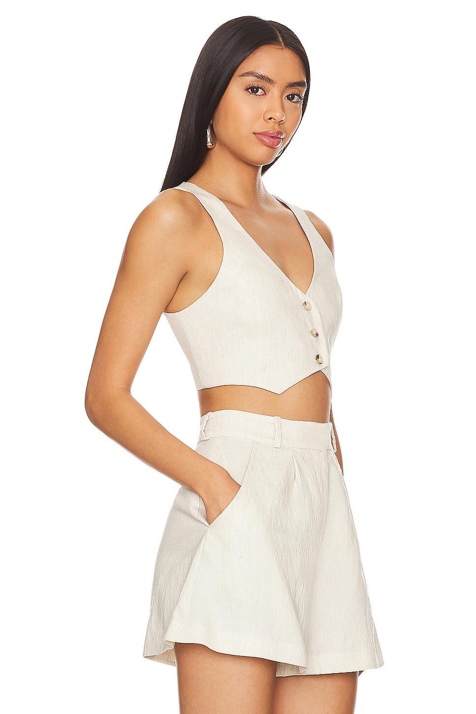 Ethan Cropped Vest Amanda Uprichard Product Image