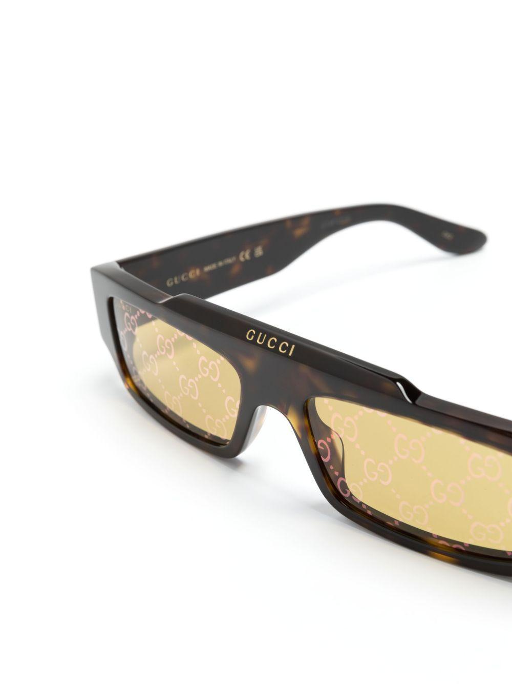 tortoiseshell rectangle-frame sunglasses Product Image