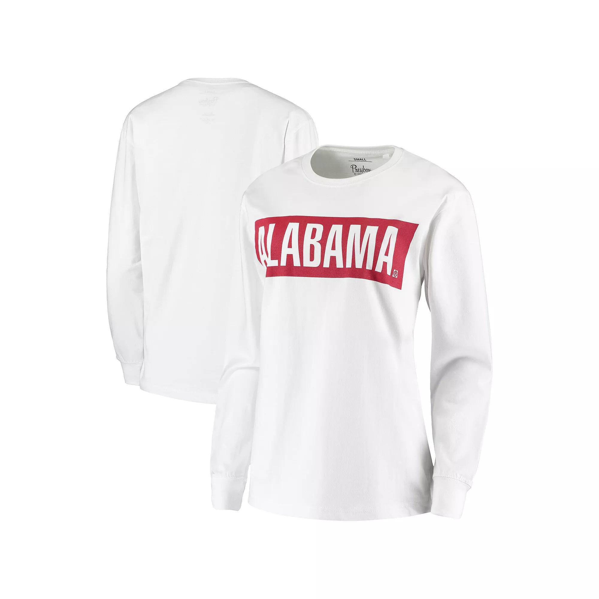 Womens Pressbox Alabama Crimson Tide Big Block out Long Sleeve T-Shirt Product Image