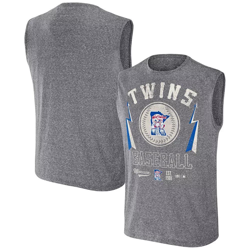 Men's Darius Rucker Collection by Fanatics Charcoal Minnesota Twins Muscle Tank Top, Size: Medium Product Image