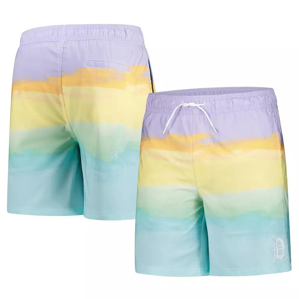 Men's G-III Sports by Carl Banks Light Blue Detroit Tigers Swim Trunks, Size: Medium Product Image