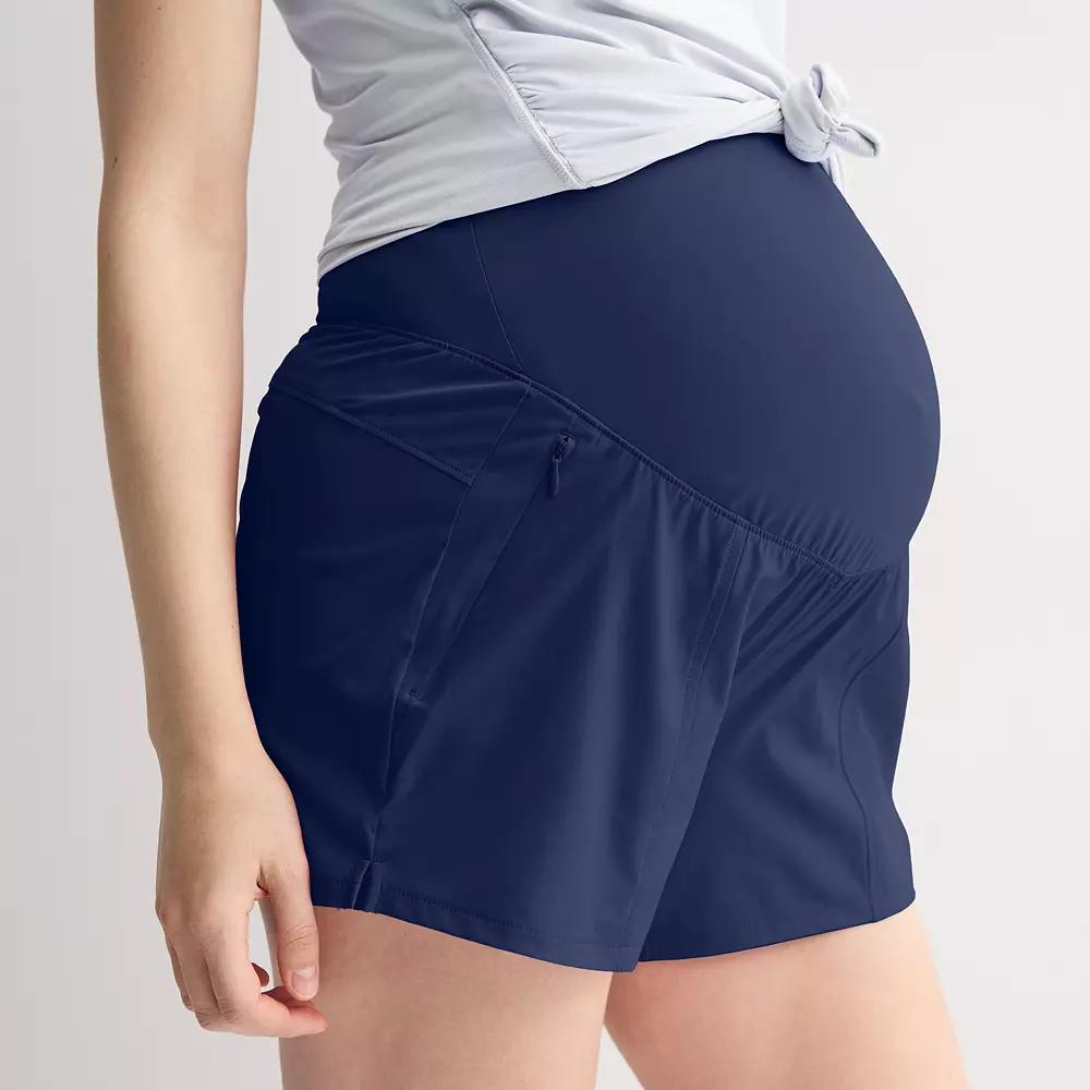 Women's Tek Gear Multi-Purpose Maternity Shorts, Size: XXL, Blue Romance Product Image