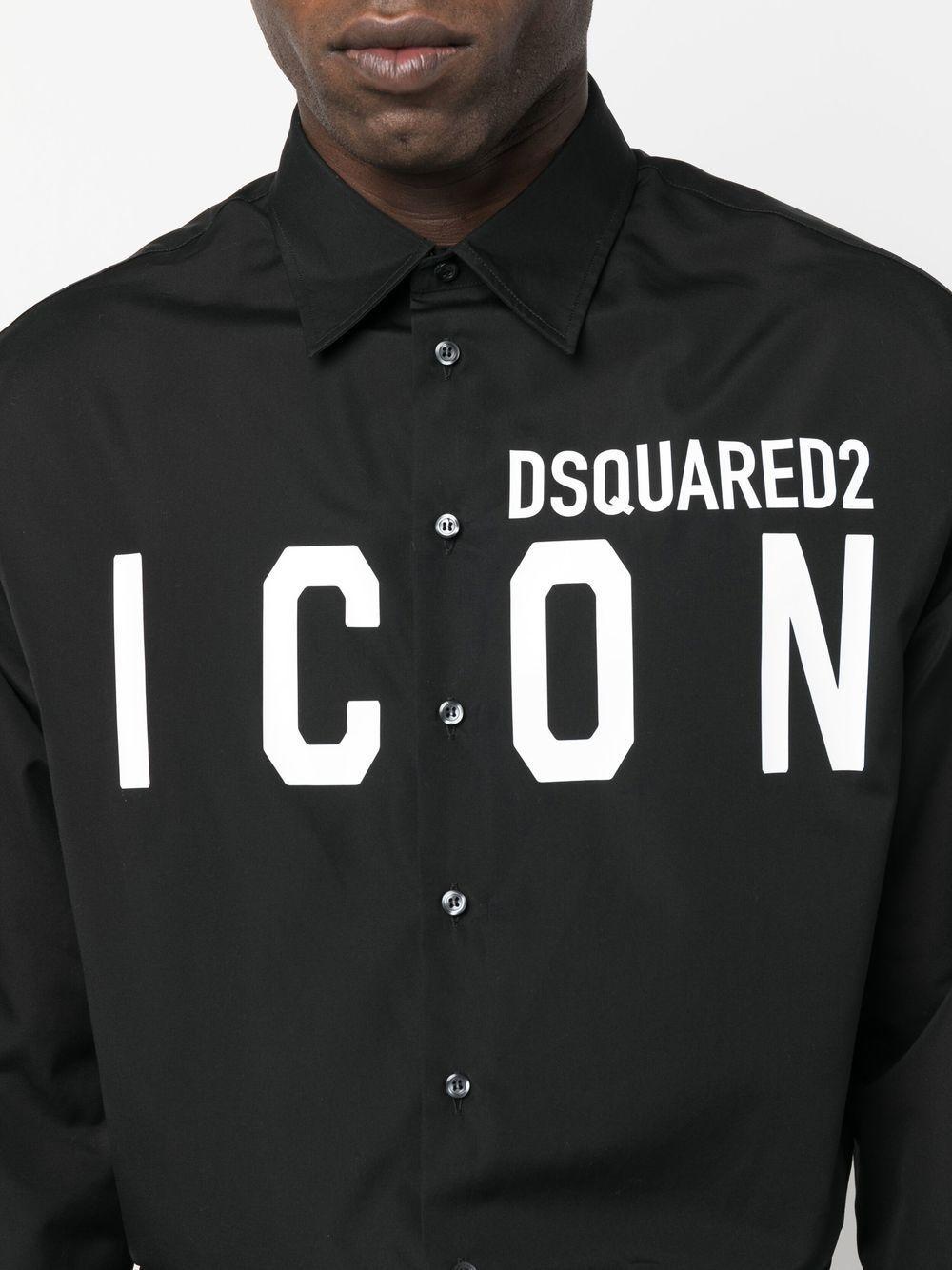 logo-print cotton shirt Product Image