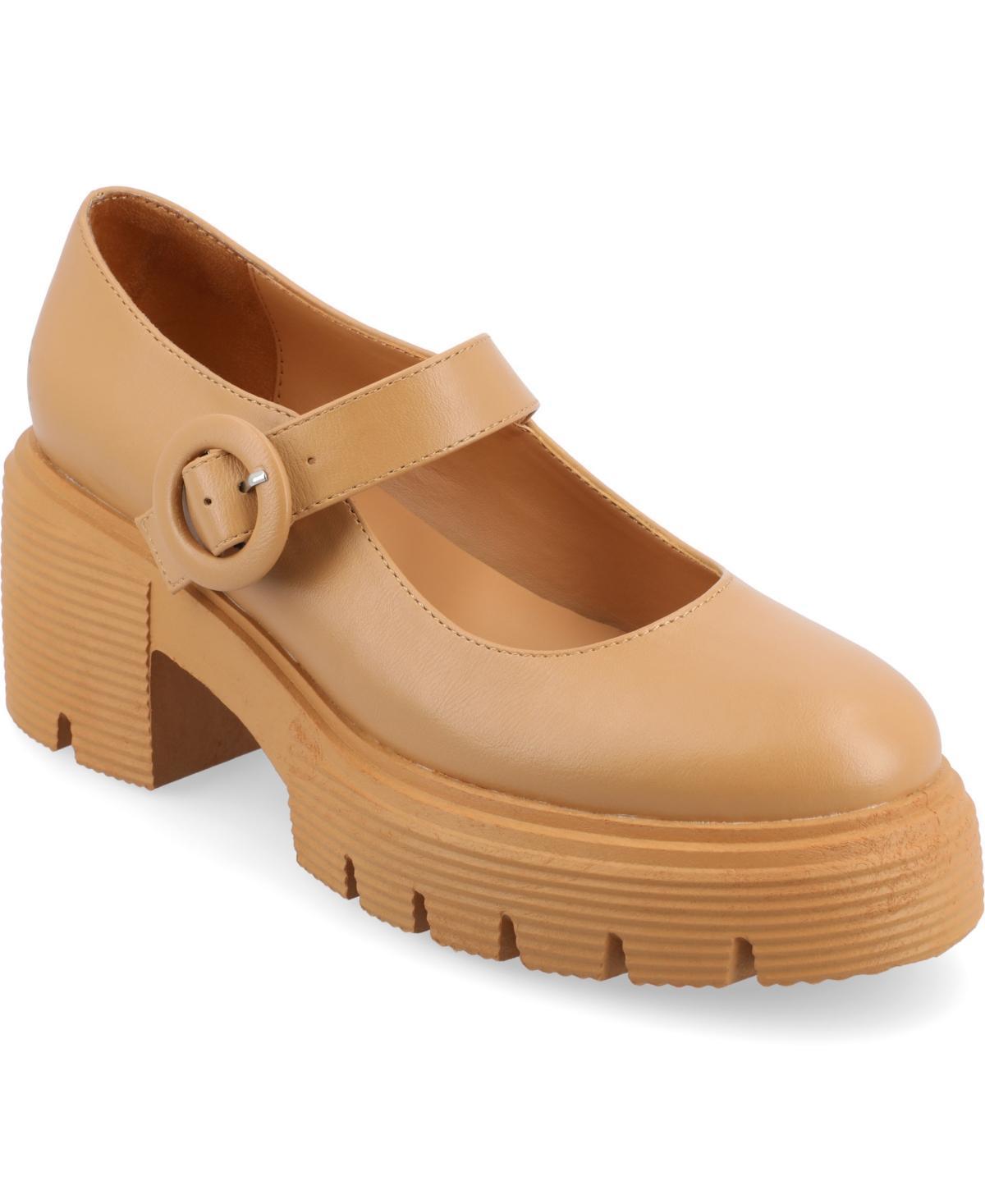 Journee Zarynn Womens Tru Comfort Foam Mary Jane Treaded Outsole Platform Pumps Product Image
