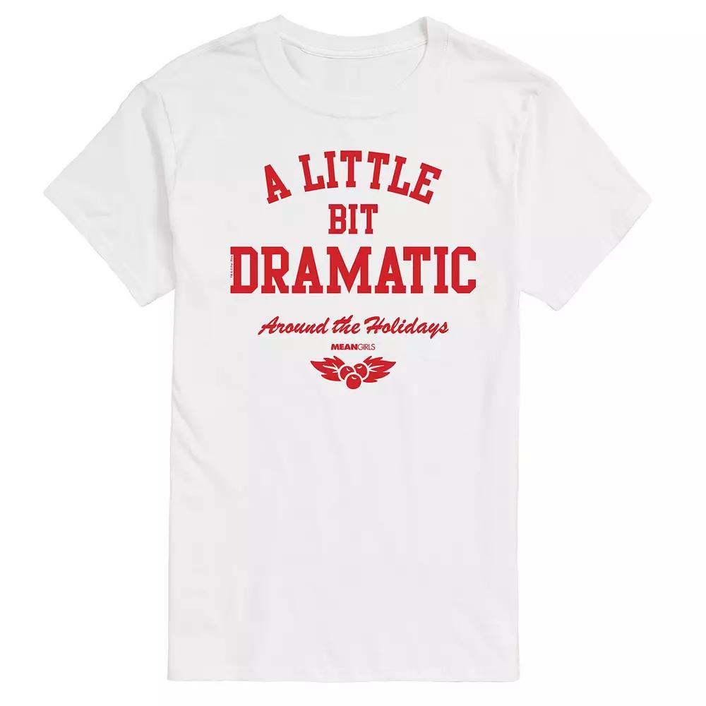Mens Mean Girls Little Bit Dramatic Graphic Tee Ivory Product Image