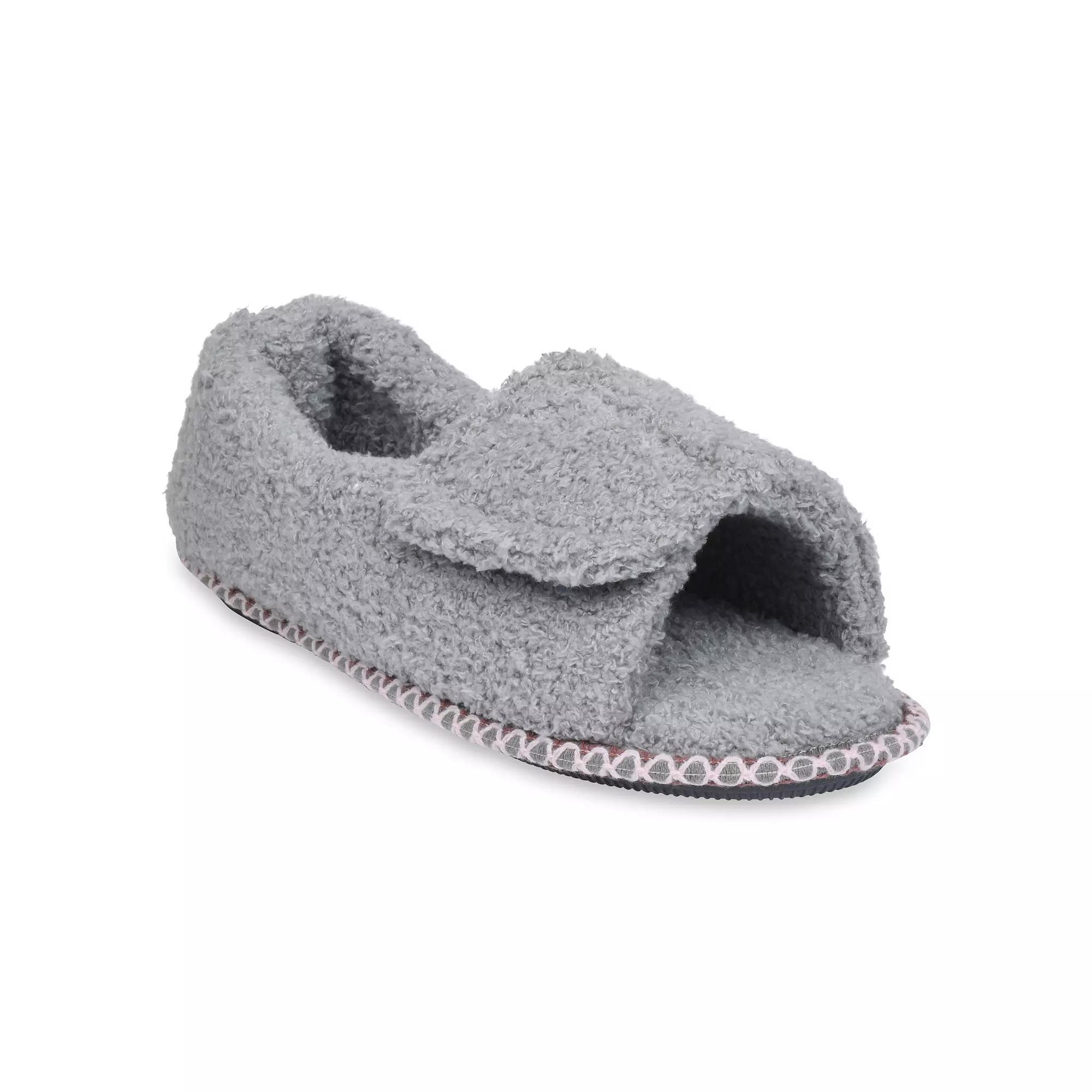 GaaHuu® Berber Adjustable Scuff Women's Slippers, Size: Small, Grey Product Image