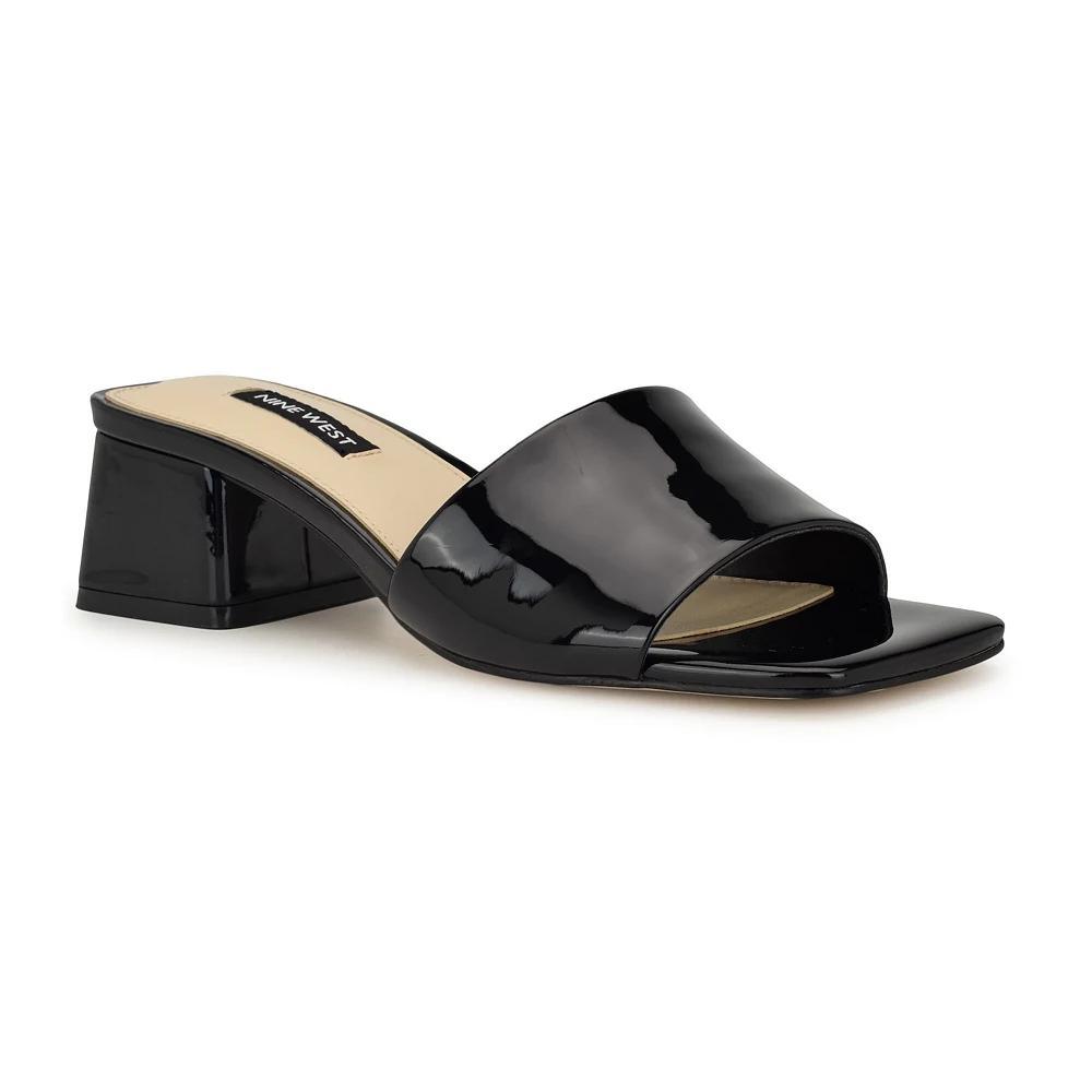 Nine West Bamsy Women's Slip-On Dress Sandals, Size: 7.5, Black Patent Product Image
