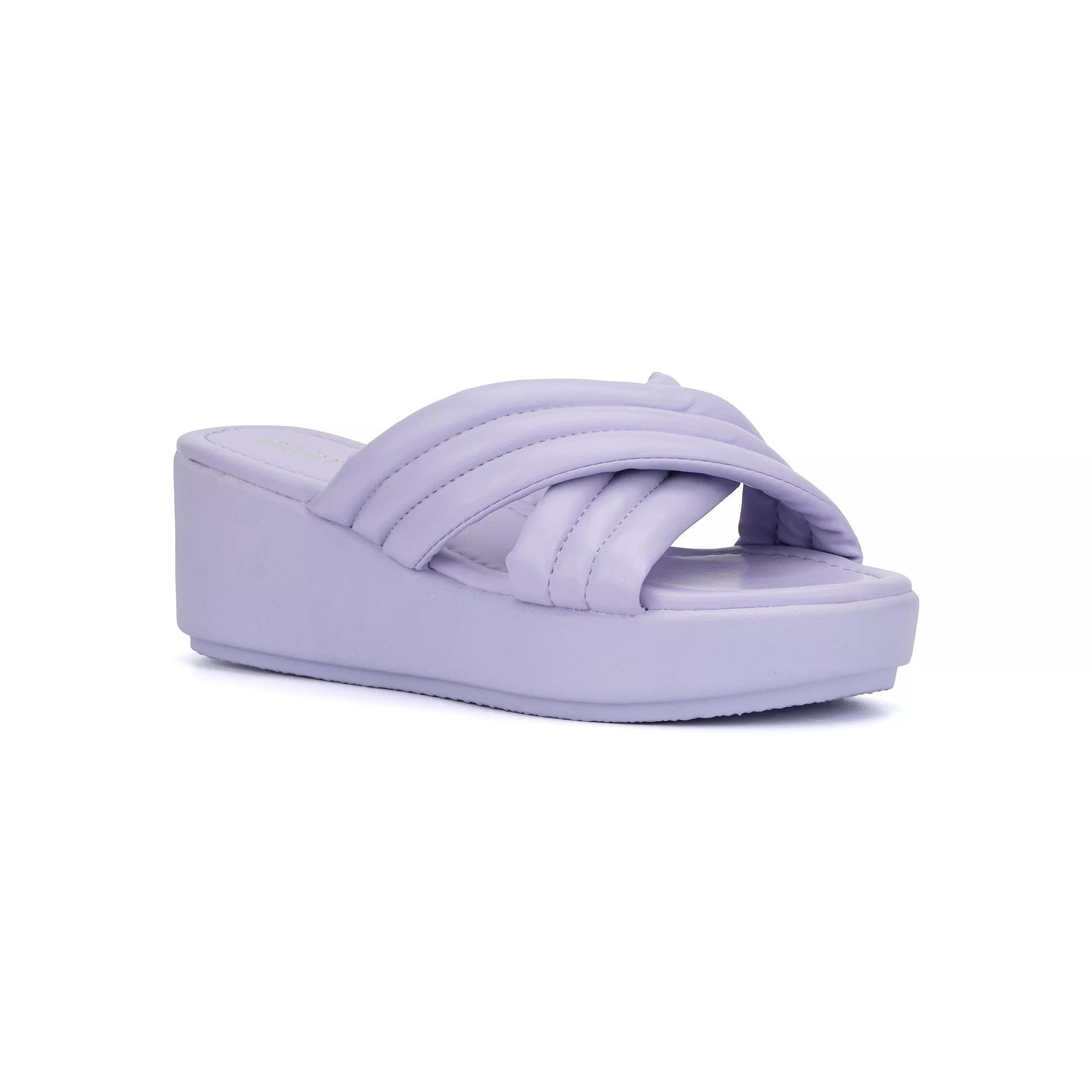Olivia Miller Emma Women's Wedge Sandals, Size: 10, Blue Product Image