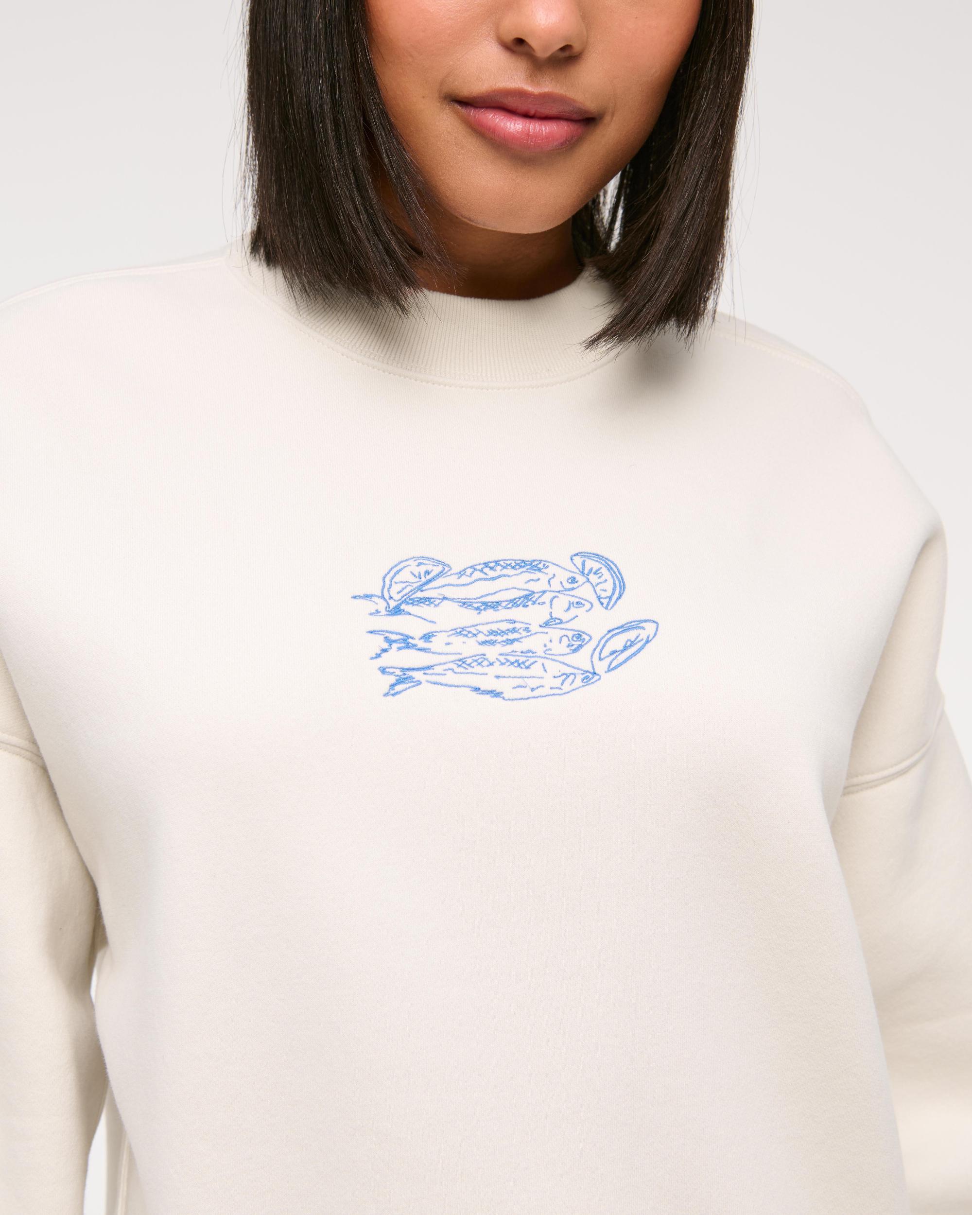 Beach Graphic Oversized Sunday Crew Product Image