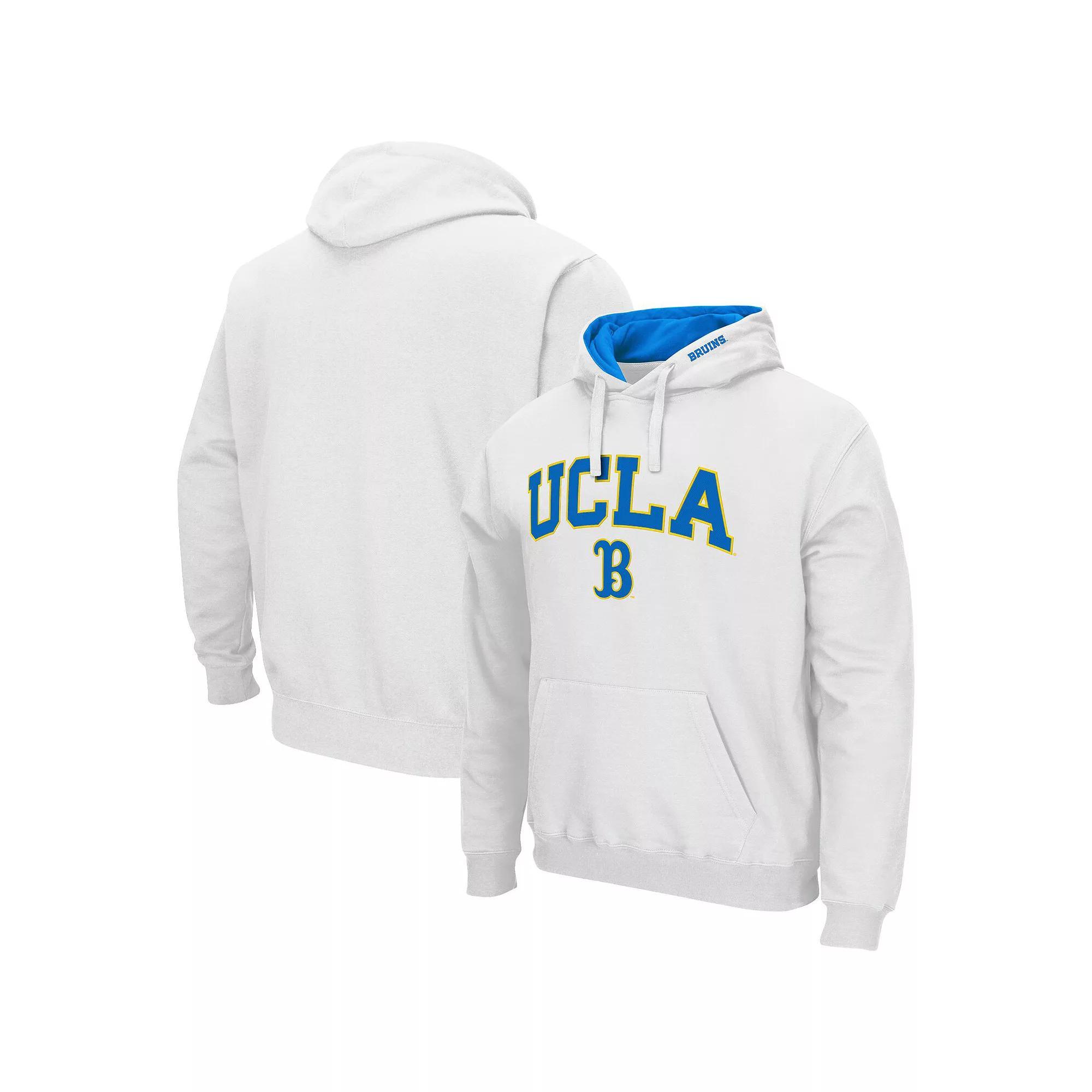 Men's Colosseum White UCLA Bruins Arch & Logo 3.0 Pullover Hoodie, Size: Large Product Image
