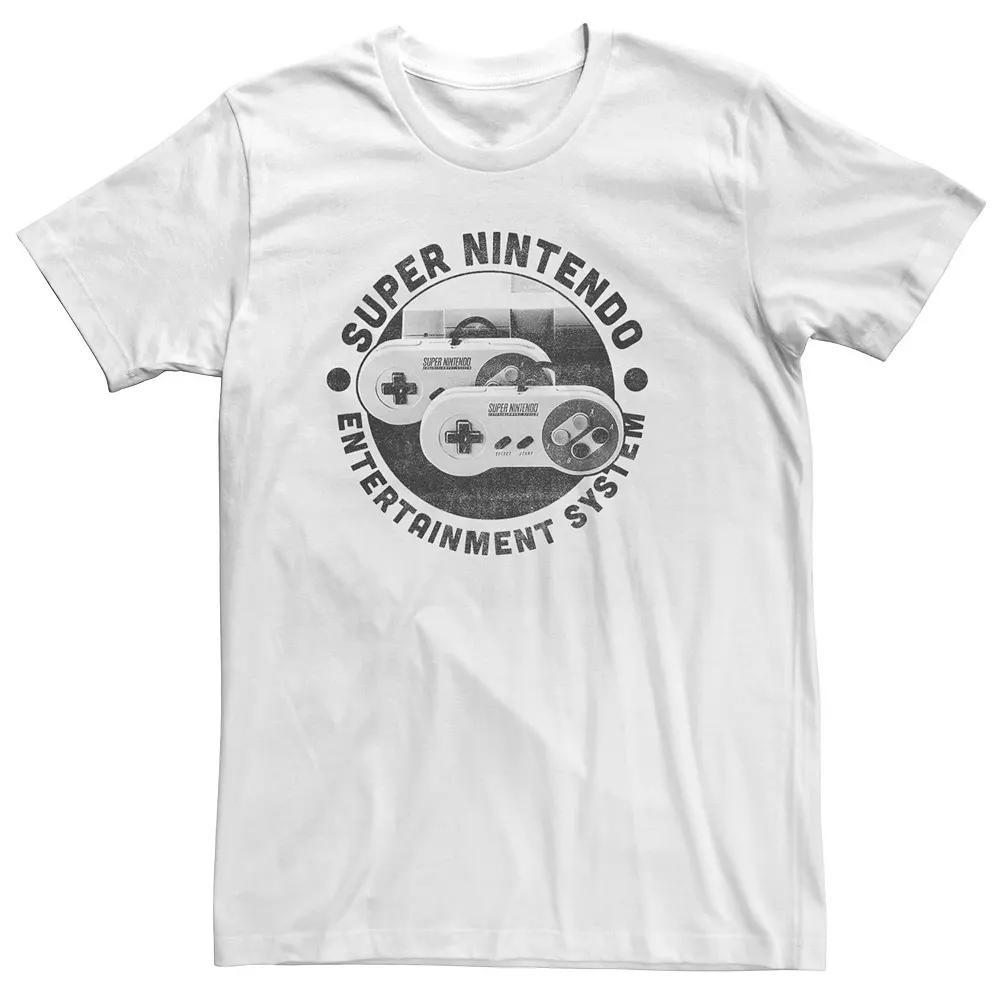 Big & Tall Nintendo Super Nintendo Controllers Tee, Men's, Size: 4XL, White Product Image