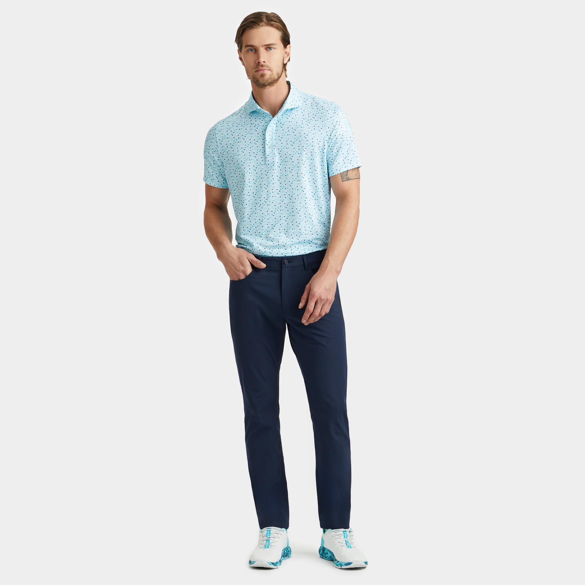AYE POPPY TECH JERSEY MODERN SPREAD COLLAR POLO Product Image