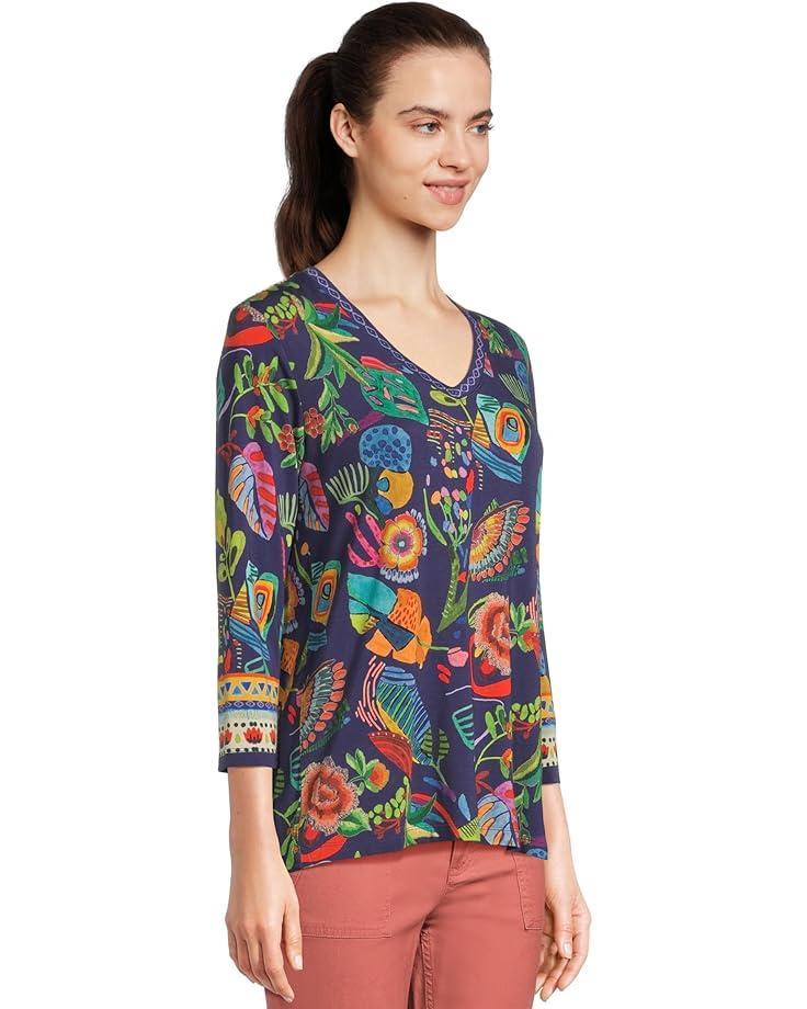 The Janie Favorite Short Sleeve Henley Tee Product Image