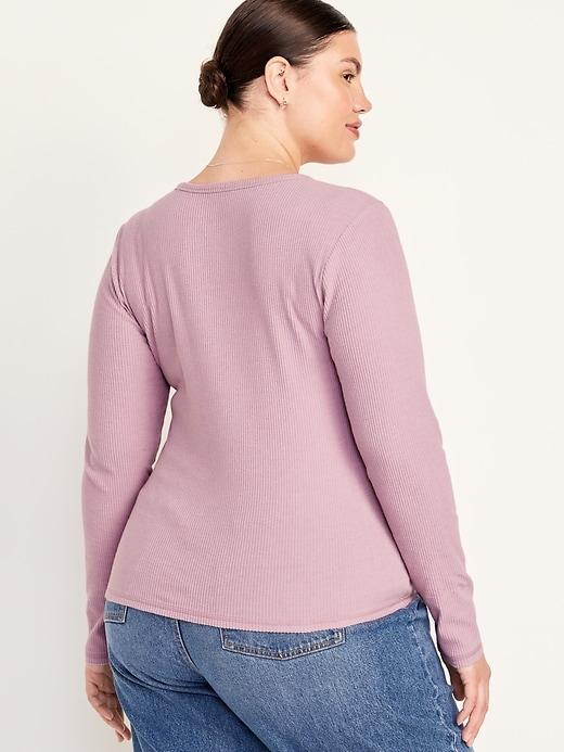Plush-Knit Long-Sleeve T-Shirt Product Image