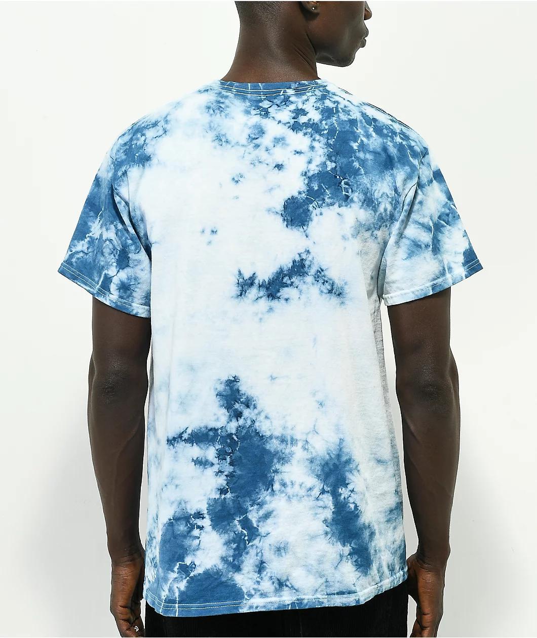 A.LAB Never Grow Up Blue & White Tie Dye T-Shirt Product Image