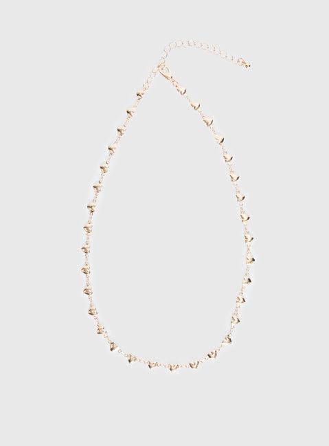 Kinsey Heart Necklace Gold Product Image