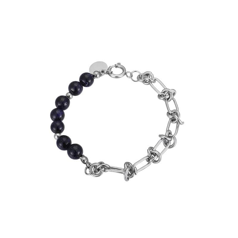 Bead Knot Chain Stainless Steel Bracelet Product Image