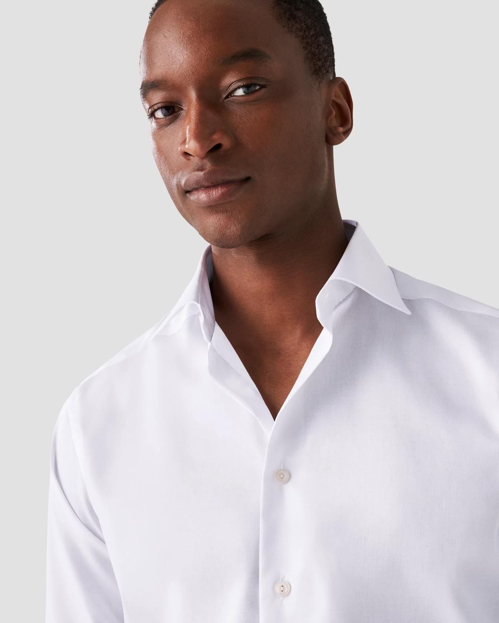 Eton Mens Business Solid White Slim Shirt Product Image