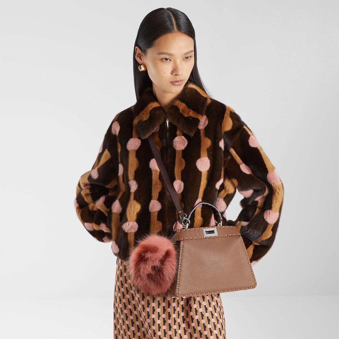 Pompom CharmPink fox fur charm Product Image