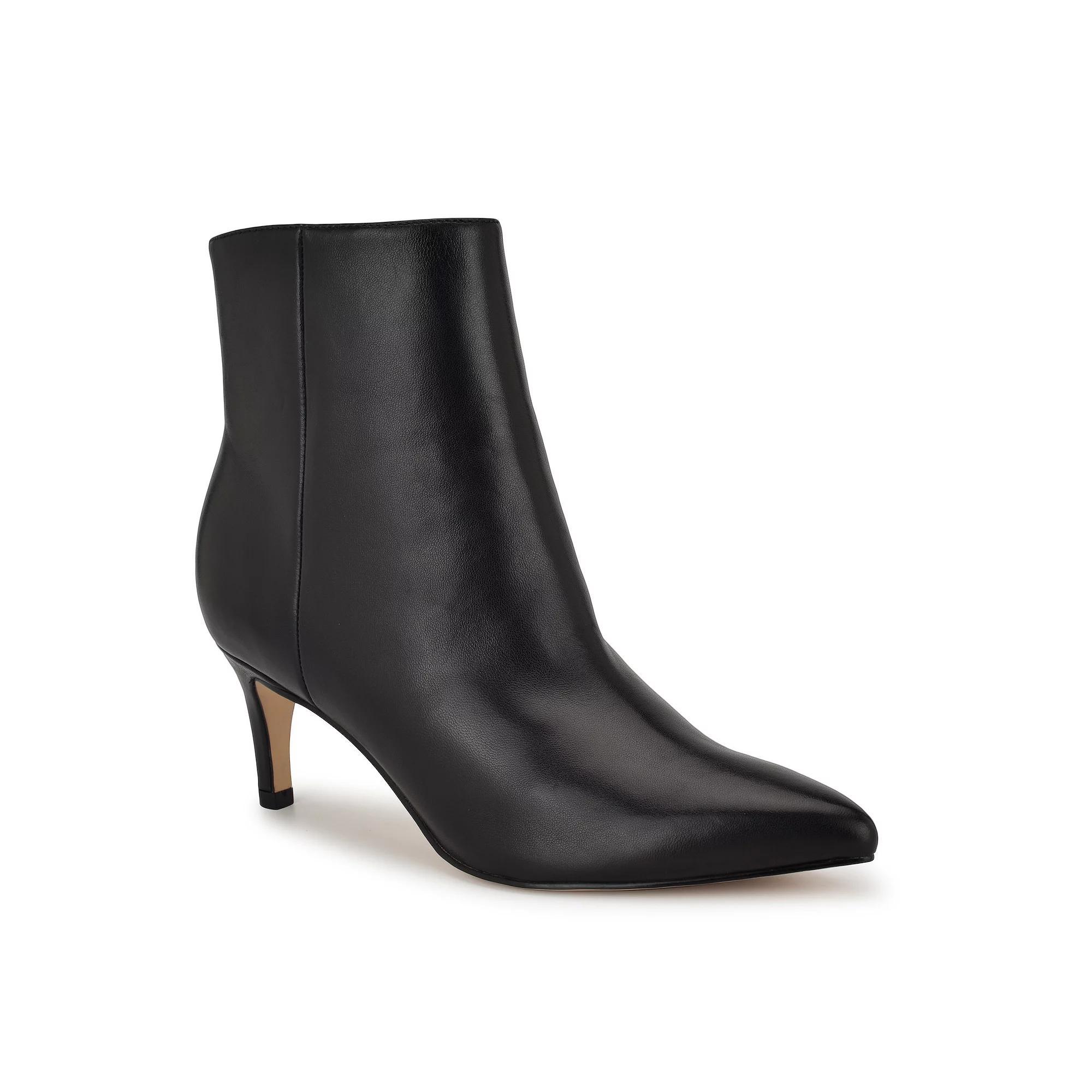 Nine West Sheeba Women's Pointed Toe Stiletto Heel Ankle Boots, Size: 7.5, Black Leather Product Image