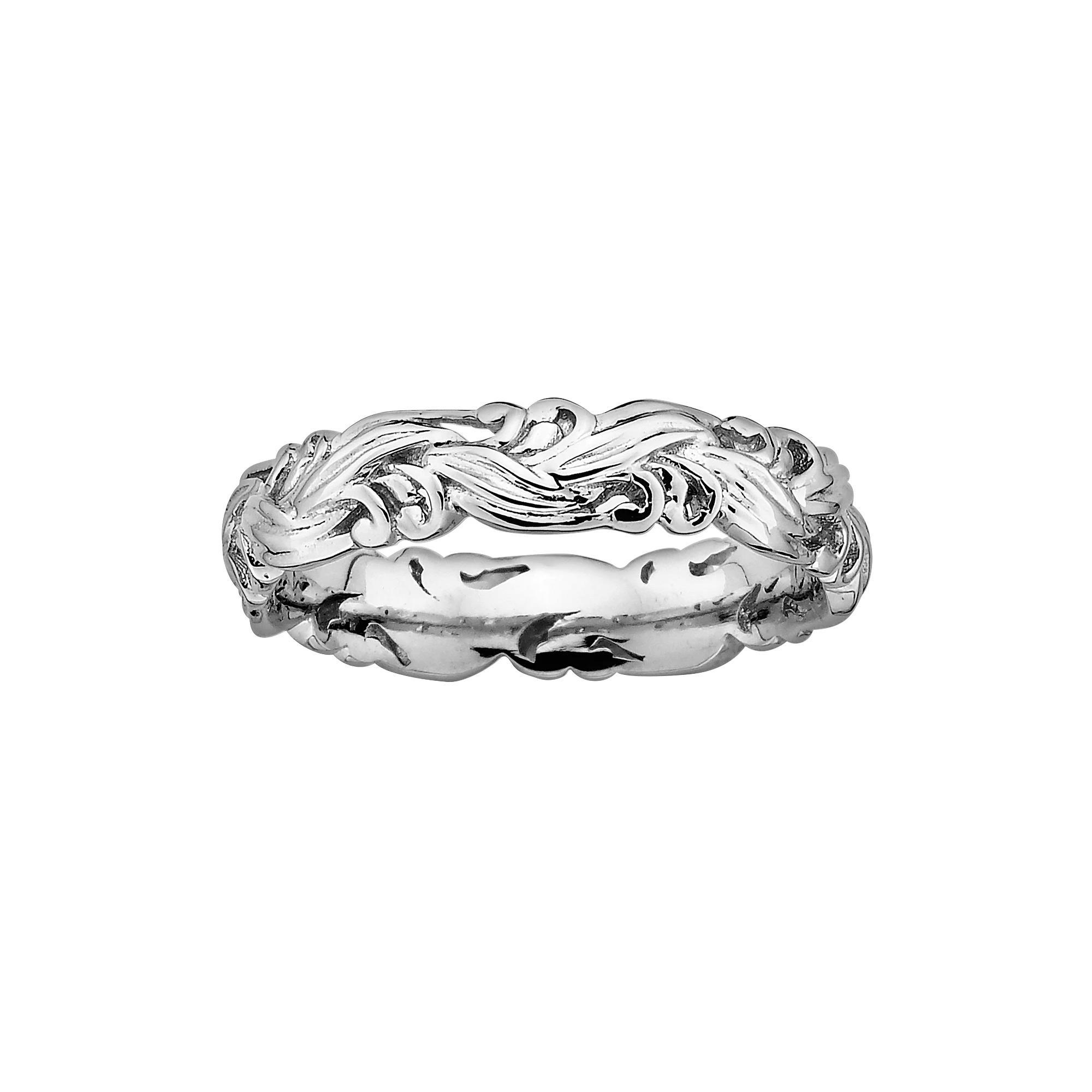 Stacks & Stones Sterling Silver Scroll Stack Ring, Women's, Size: 8 Product Image
