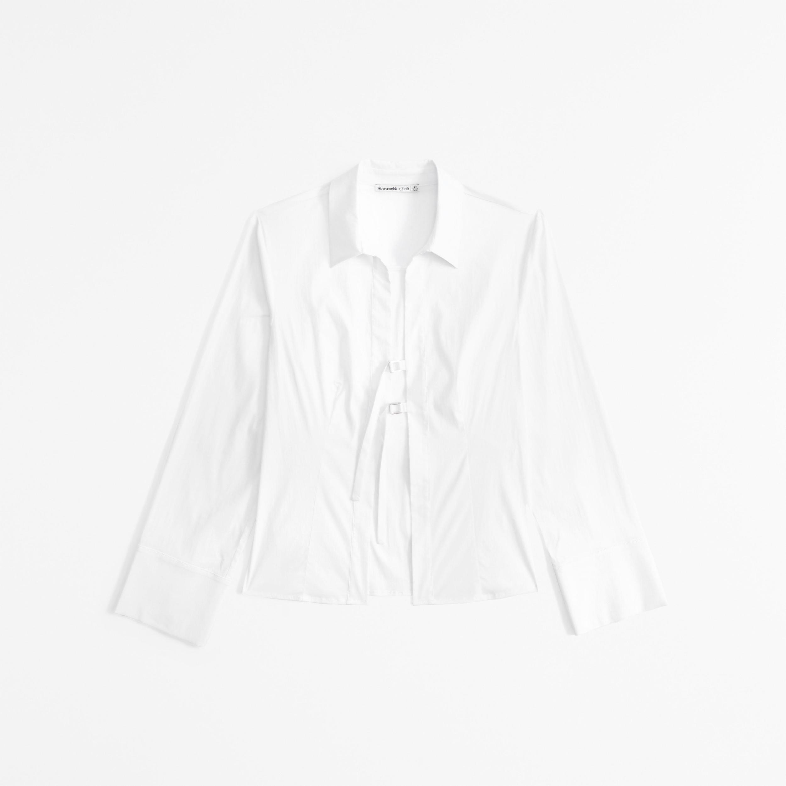 Long-Sleeve Open-Front Shirt Product Image