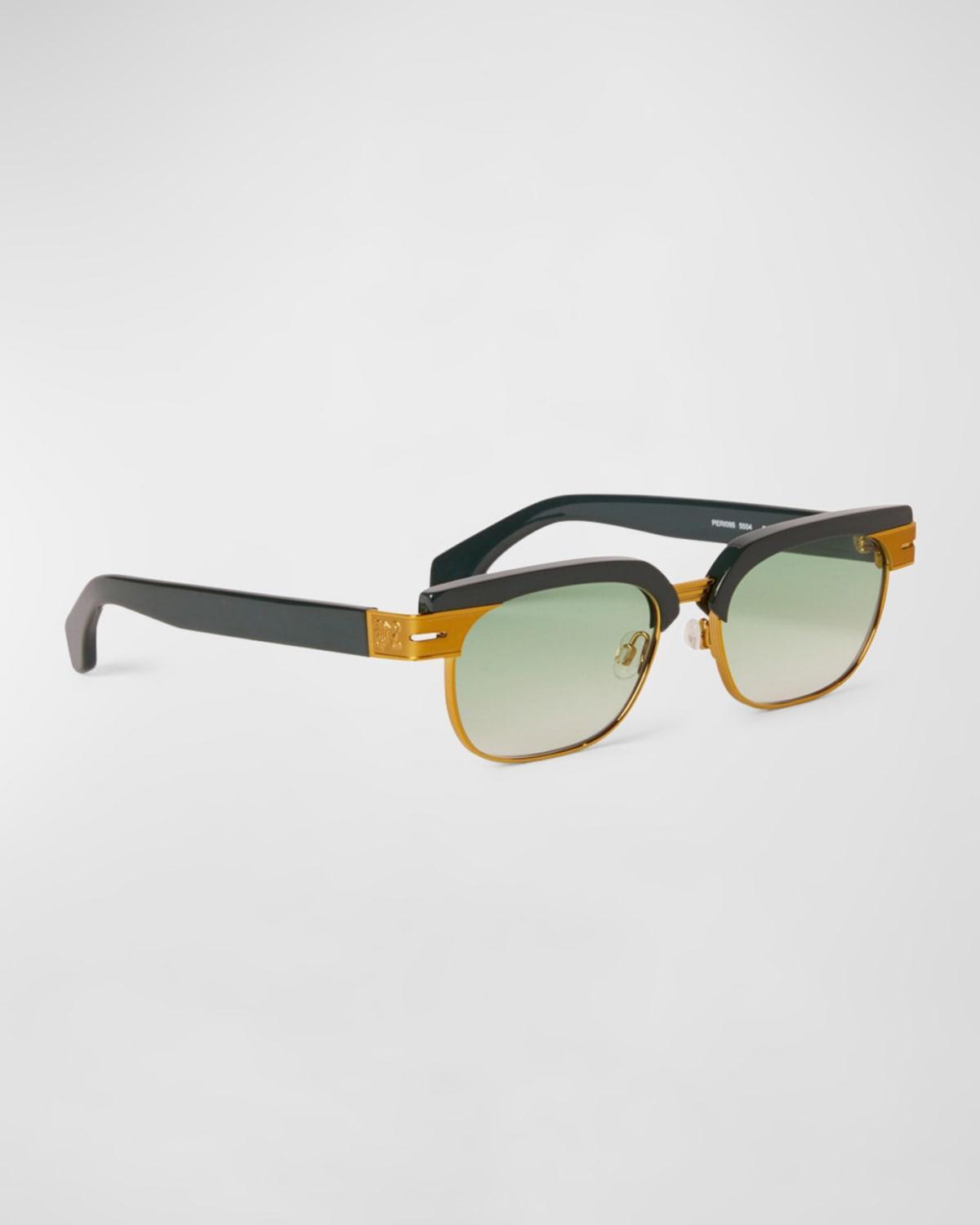 Mens Fortuna Acetate and Metal Round Sunglasses Product Image
