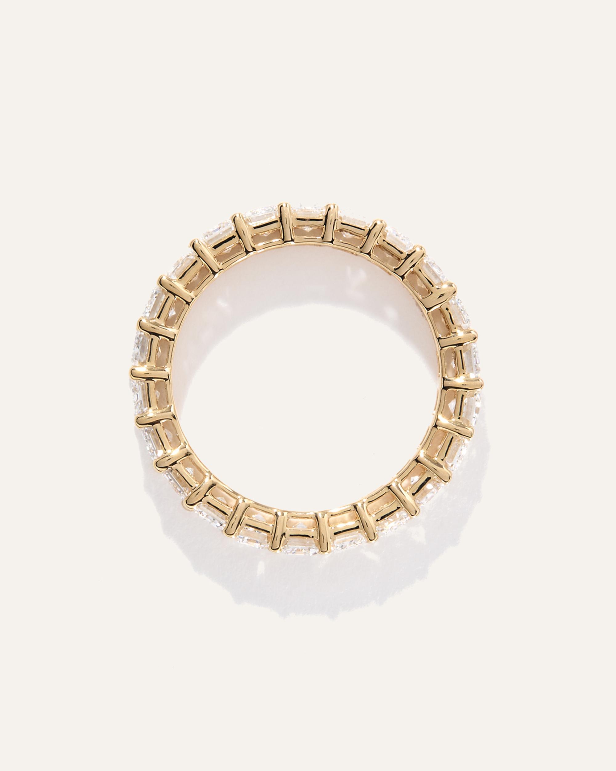 Quince | Women's Lab Grown Diamond Emerald Eternity Band Rings Product Image