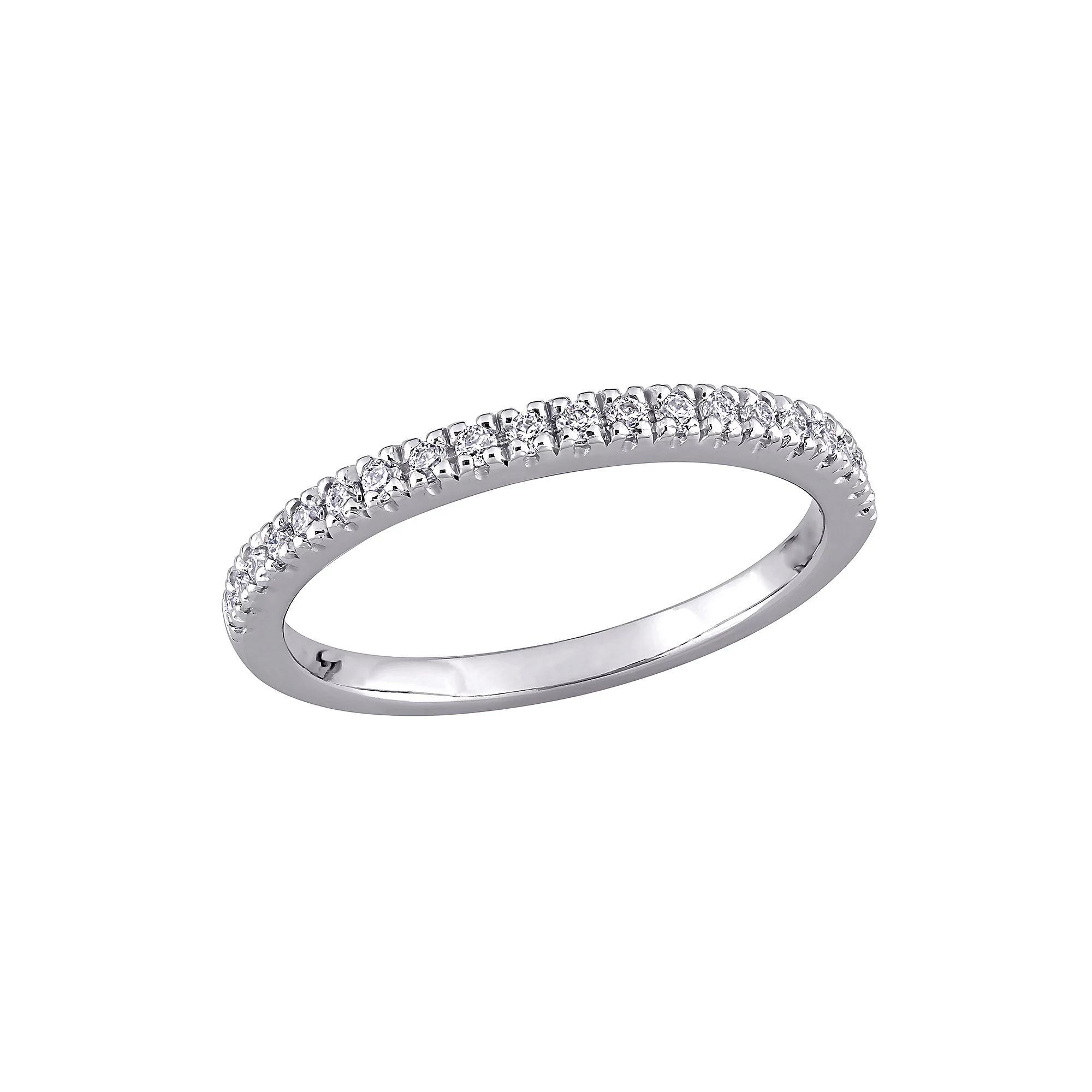 Stella Grace 10k White Gold 1/5 Carat T.W. Lab-Created Moissanite Anniversary Ring, Women's, Size: 7, 10k Whgold Product Image