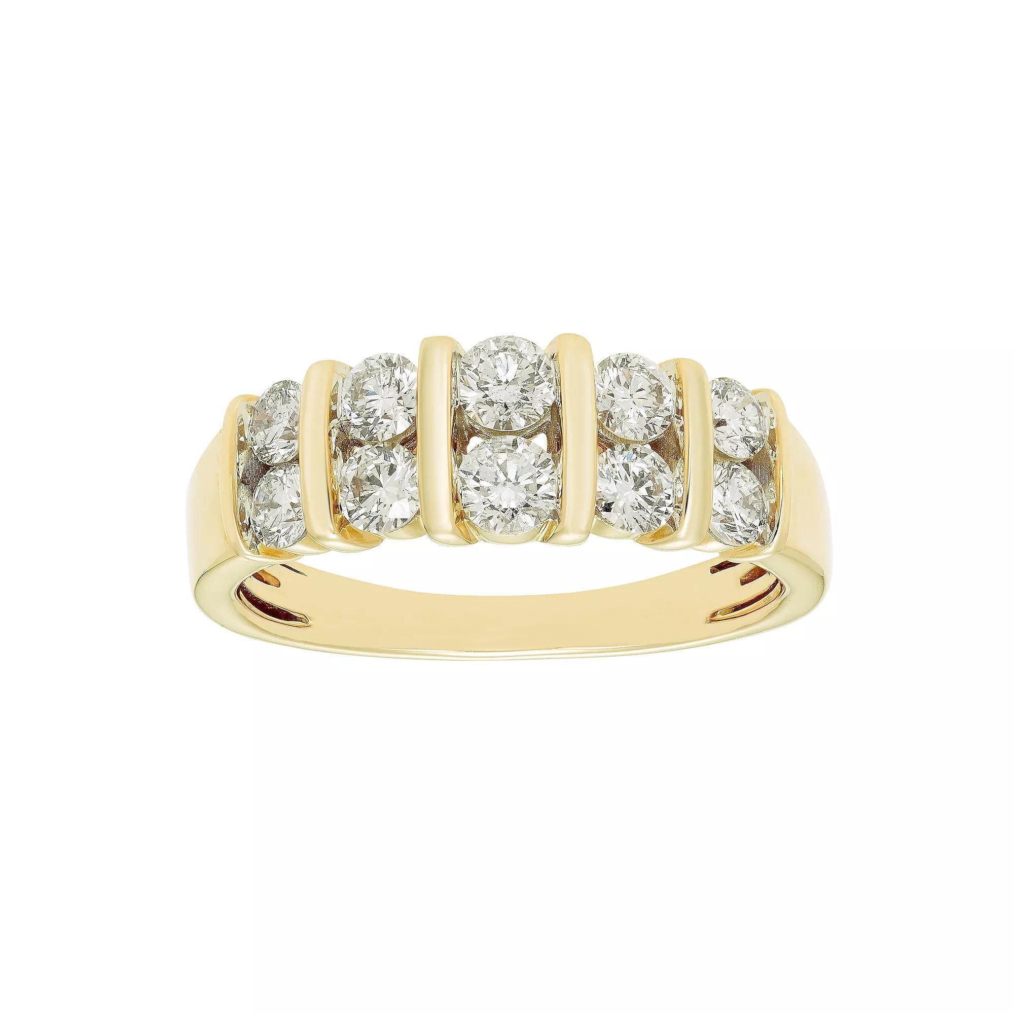 The Regal Collection 14k Gold 1 Carat T.W. Certified Diamond Band, Women's, Size: 7 Product Image