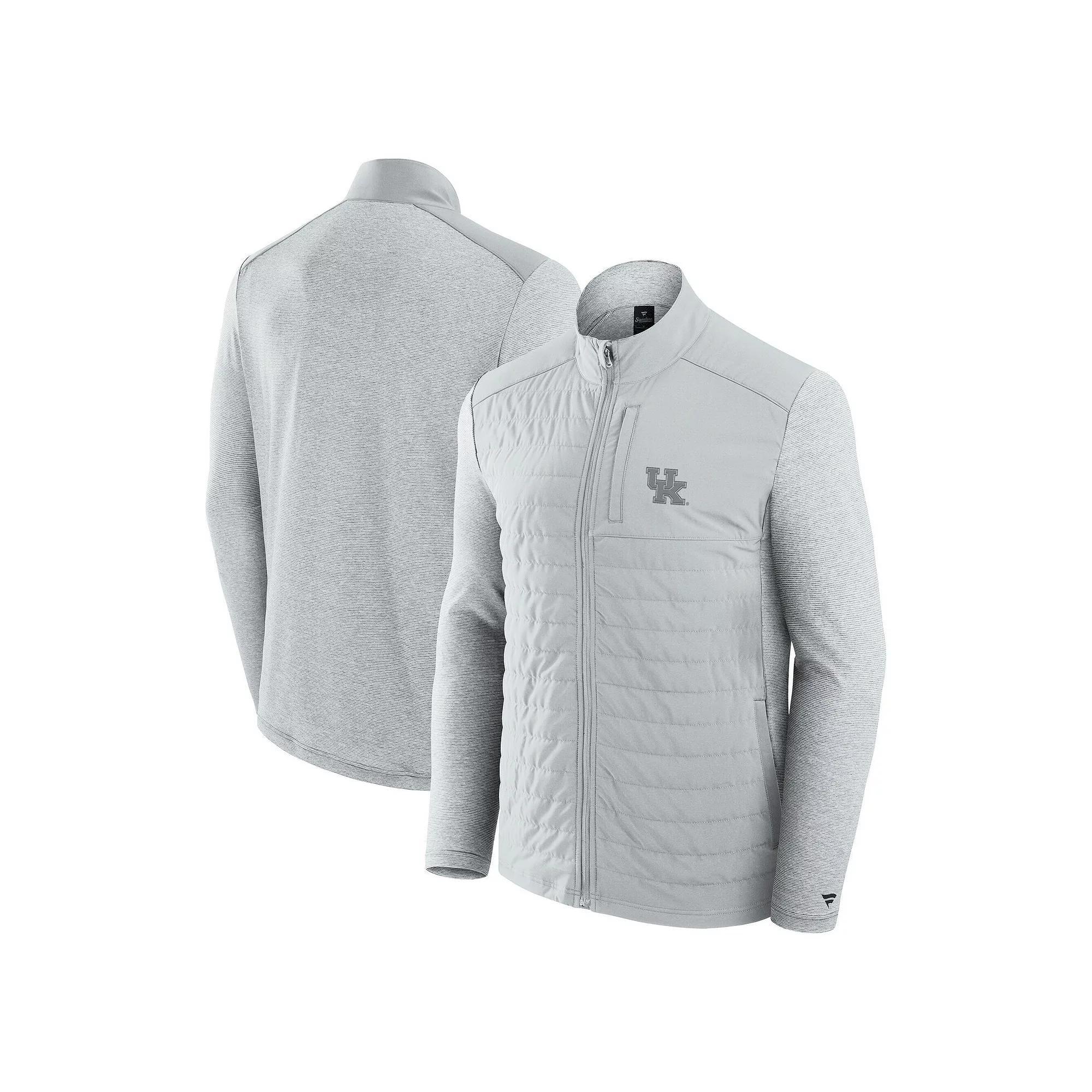 Men's Fanatics Gray Wisconsin Badgers Tonal Primary Logo Full-Zip Jacket, Size: 3XL, Grey Product Image