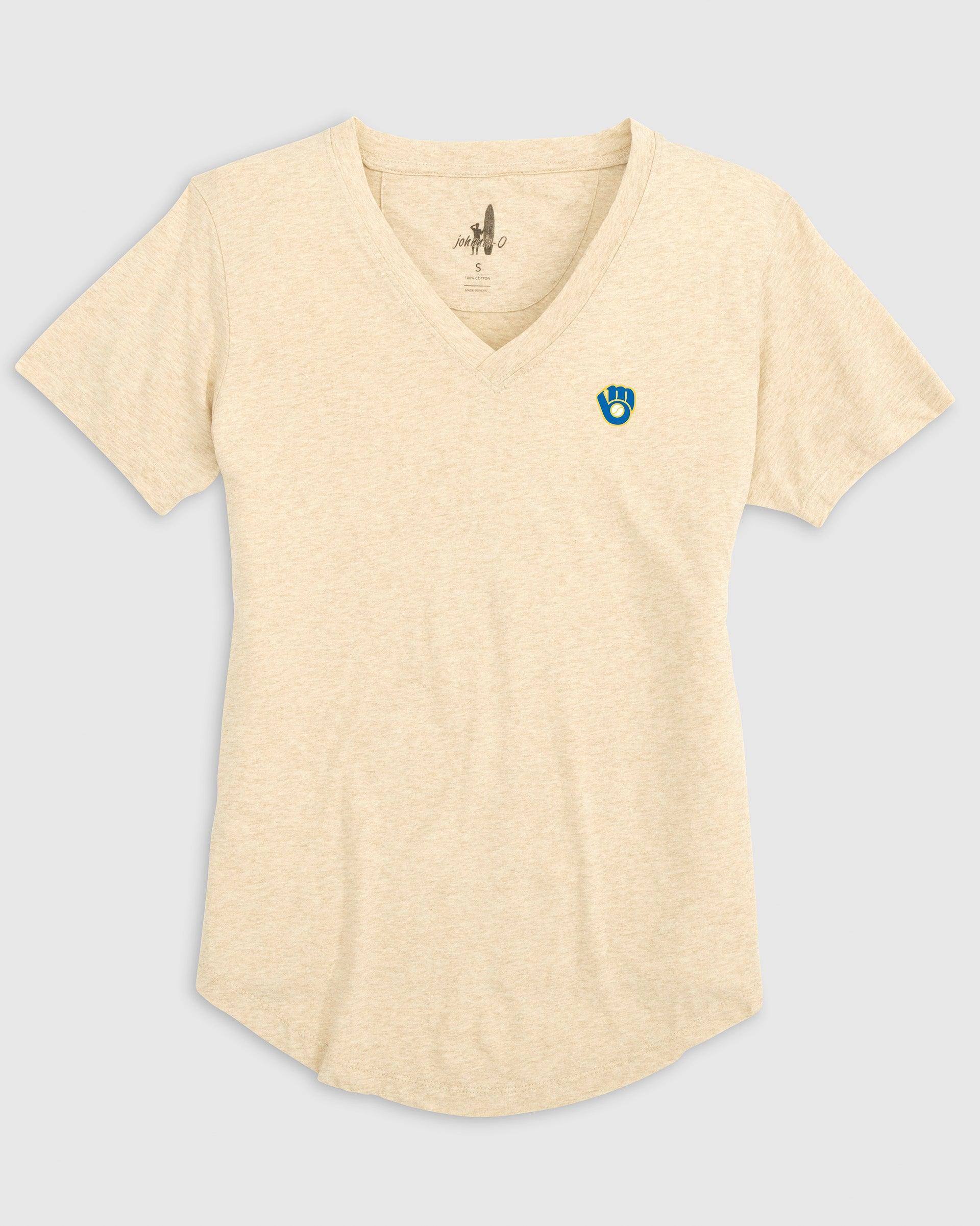 Women's Cincinnati Reds Merediths V-Neck T-Shirt Female Product Image