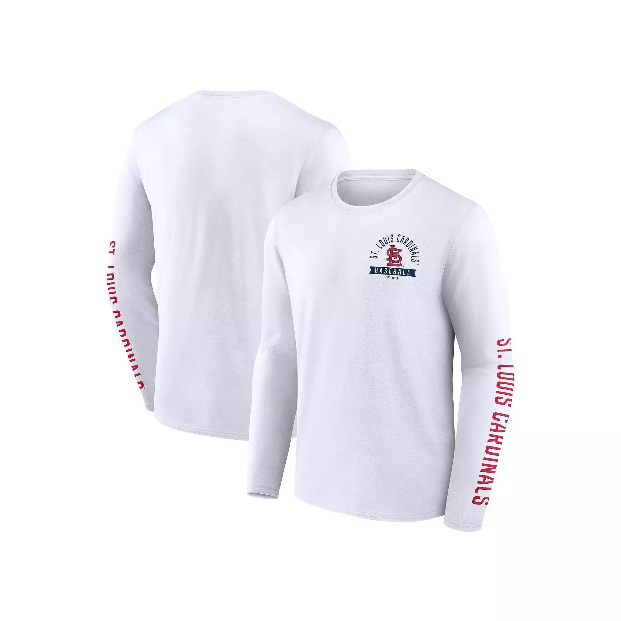 Mens Fanatics St. Louis Cardinals Press Box Long Sleeve T-Shirt Product Image