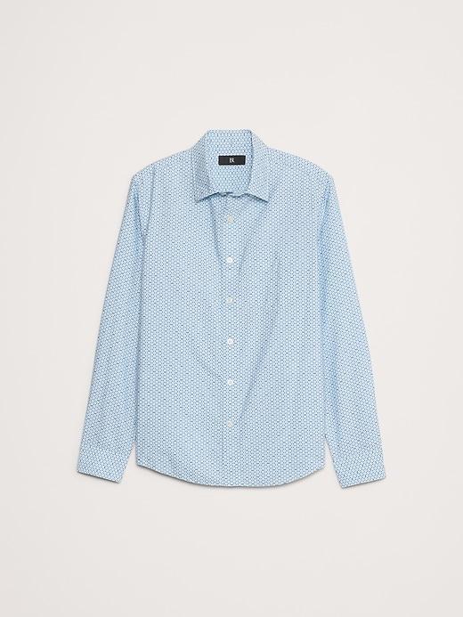 Standard-Fit Washed Cotton Poplin Shirt Product Image