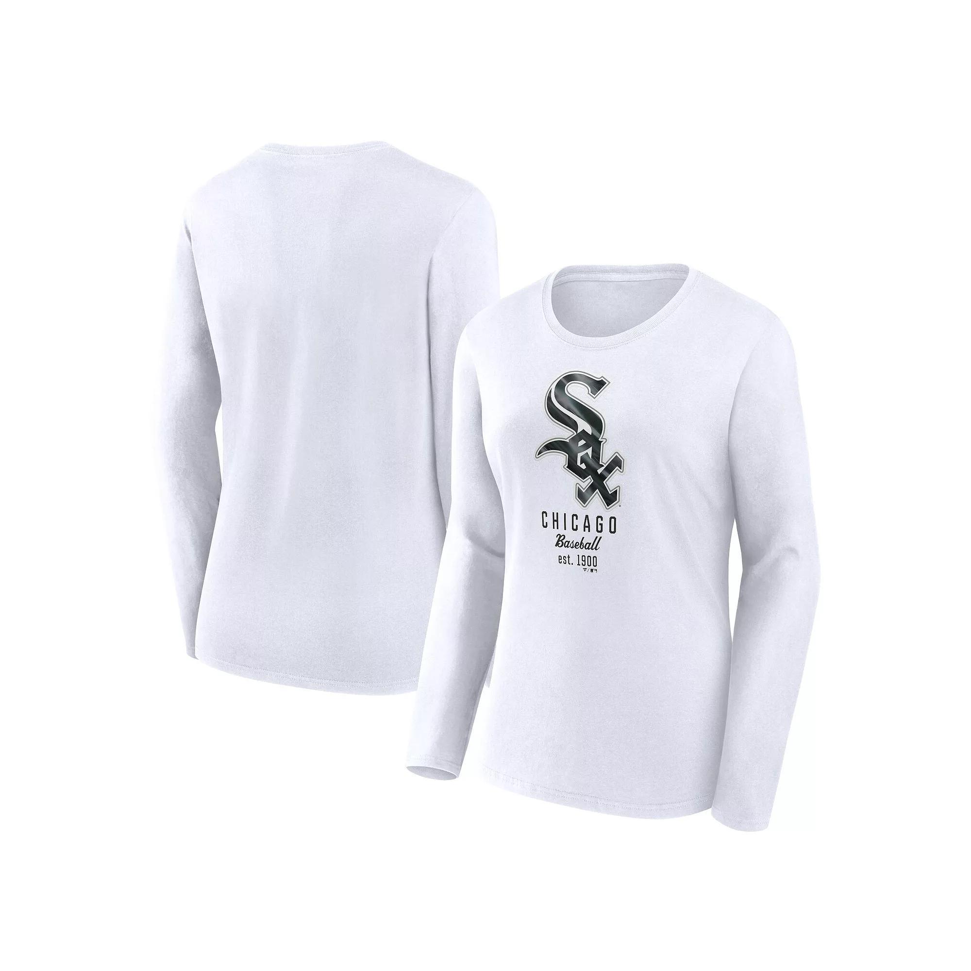 Women's Fanatics Branded  White Chicago White Sox Long Sleeve T-Shirt, Size: Large Product Image