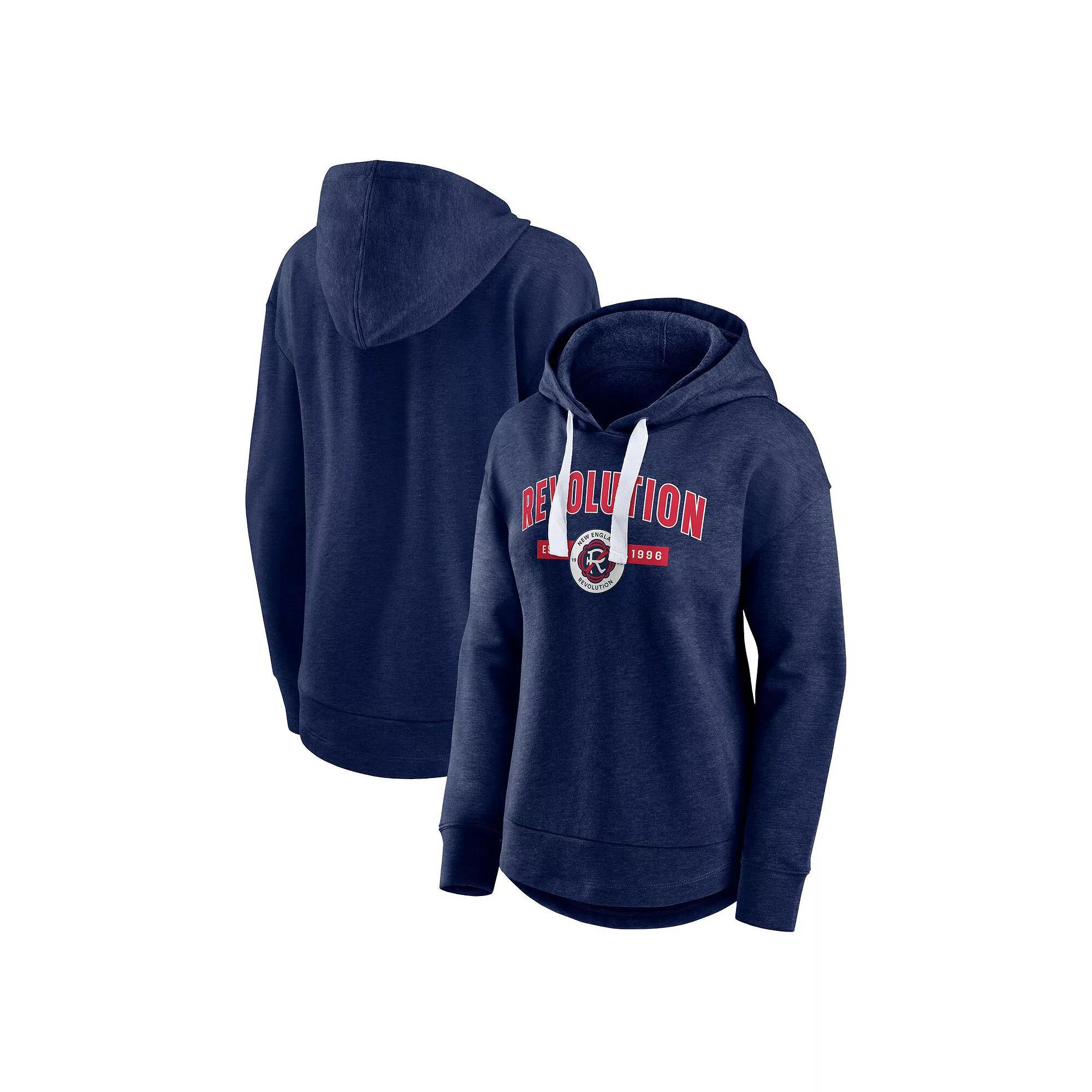 Women's Fanatics Navy New England Revolution Lineup Pullover Hoodie, Size: Medium, Ner Blue Product Image